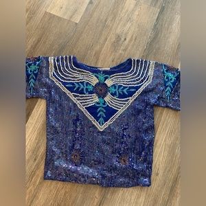 Vintage Chansen d amour 100% silk top